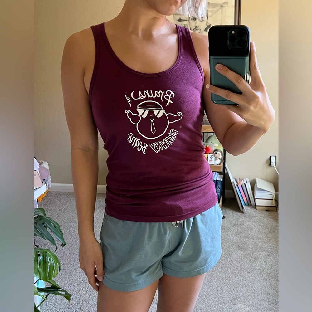 American Apparel Tri-blend Maroon Graphic Tank Top